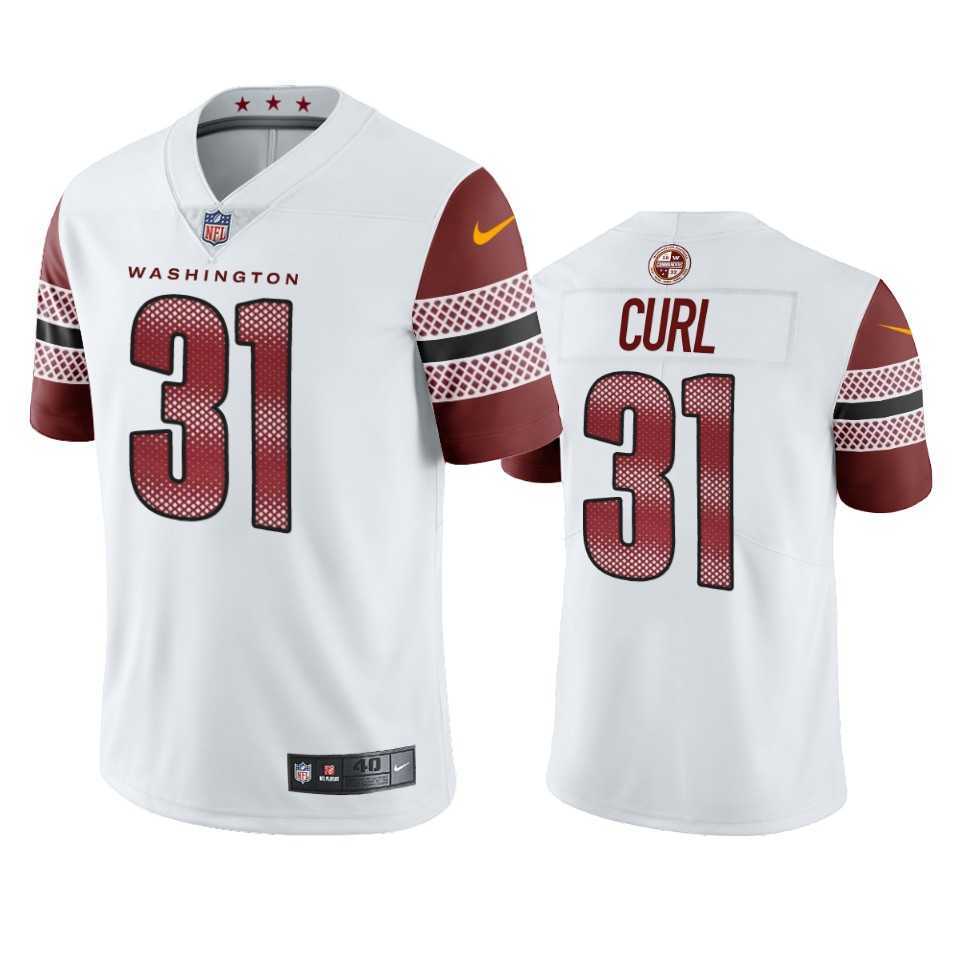 Washington Commanders 31 Kamren Curl White Vapor Limited Jersey Dzhi->washington commanders->NFL Jersey